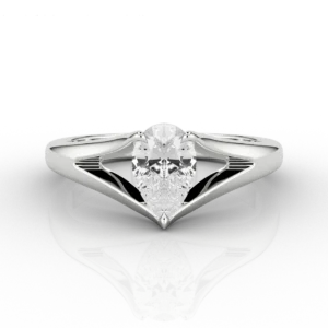 Aria 0.5ct Cut Talon Claw Ring in in Platinum