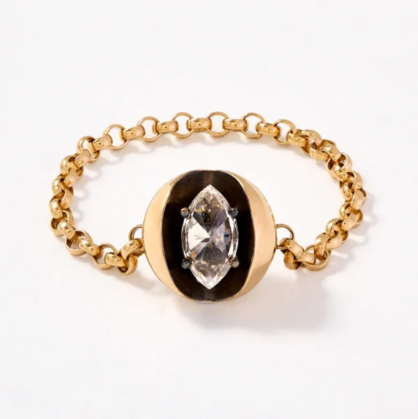 Gaia 18ct Gold Chain Ring ~ Lily Cole x Skydiamond