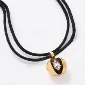 Gaia 18ct Gold Pendant & Cord Choker ~ Lily Cole x Skydiamond