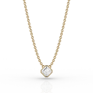 Rae Asscher Cut Modern 0.63ct Pendant in 18ct Yellow Gold