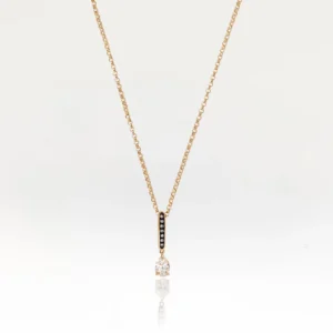 Double Love 0.51ct Drop Necklace in 14ct Yellow Gold