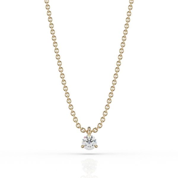 Nacelle Claw 0.2ct Pendant in 18ct Yellow Gold