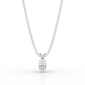 Oval Cut 0.7ct Pendant in Platinum