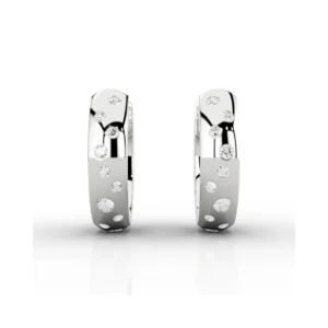 Hera 0.22ct Huggie Hoop Earrings in Platinum