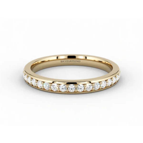 Round Brilliant 0.6ct Grain-Set Full Eternity Ring in 18ct Yellow Gold