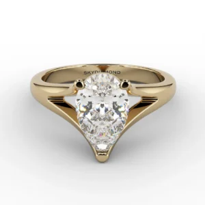 Aria 0.95ct Pear Cut Talon Claw Ring in 18ct Yellow Gold