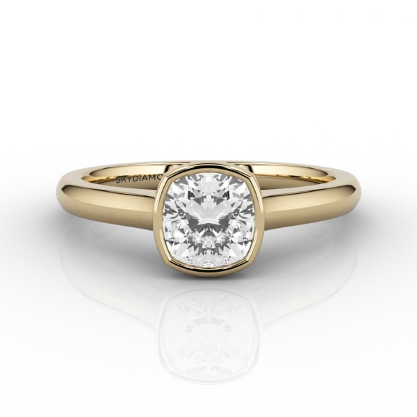 Nacelle Cushion Engagement Ring 0.7ct Ring in 18ct Yellow Gold