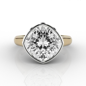 Nova Cushion Cut 4.19ct Ring in 18ct Yellow Gold