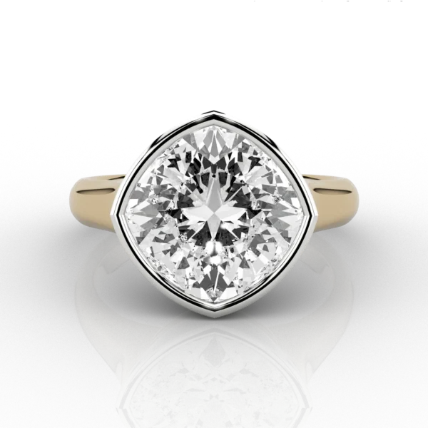 Nova Cushion Cut 4.19ct Ring in 18ct Yellow Gold