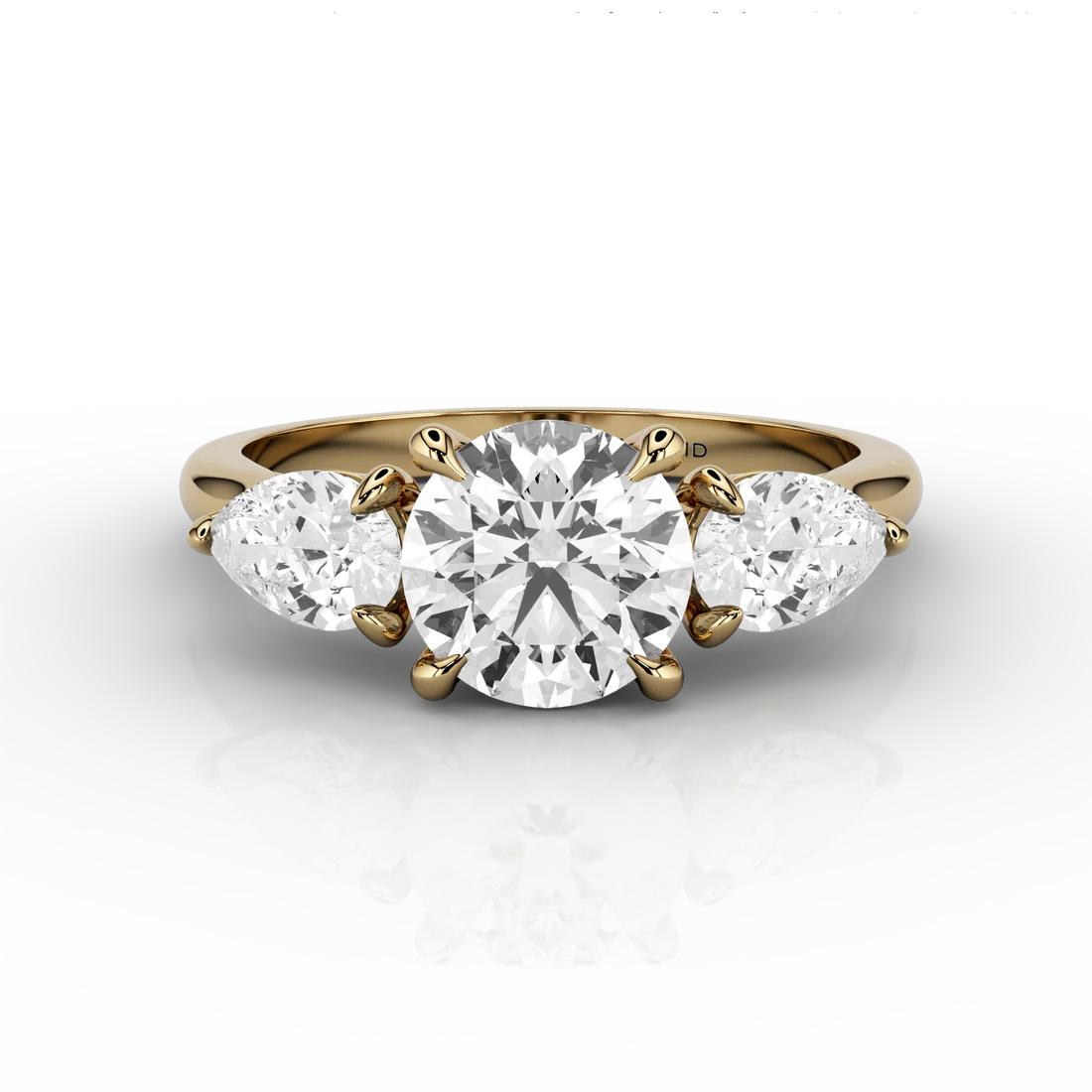 Trilogy 1.64ct Engagement Ring in 18ct Yellow Gold