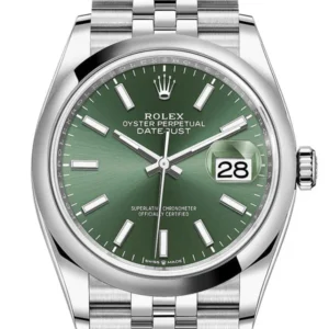 Rolex Datejust 36 Mint Green Dial Jubilee Watch