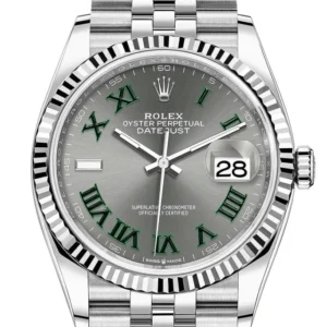 Rolex Datejust 36 Slate Dial Fluted Jubilee Watch 126234