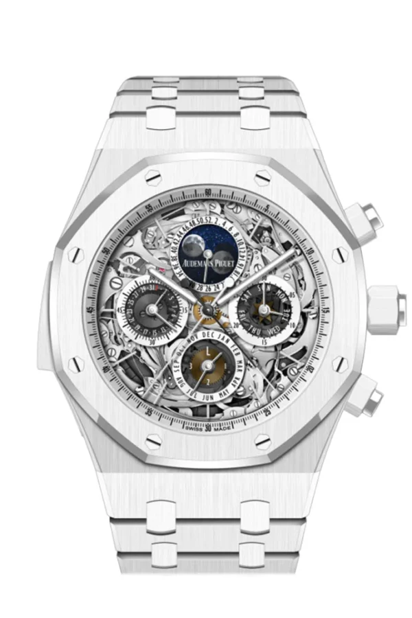 Audemars Piguet Royal Oak Sapphire Dial White external zone of counters White Ceramic Watch 26605CB.OO.1248CB.01