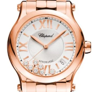 Chopard Happy Sport 36mm 18k Rose Gold and Diamonds Automatic Watch 274808-5002