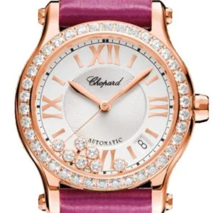 Chopard Happy Sport 36mm 18k Rose Gold and Diamonds Automatic Watch 274808-5003