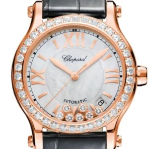 Chopard Happy Sport 36mm 18k Rose Gold and Diamonds Automatic Watch 274808-5006
